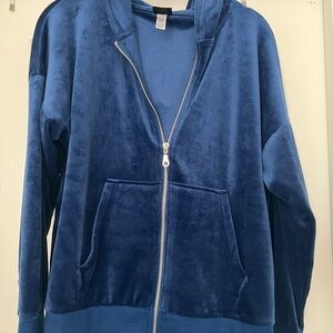 Blue Zip-Up Hoodie